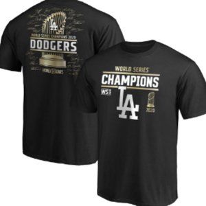 Los Angeles Dodgers Fanatics Branded 2020 World Series Champions Roster Shirt